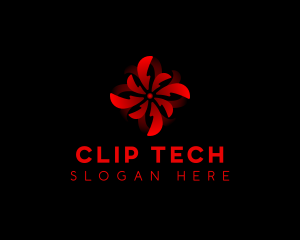 Tech Turbine Propeller logo design