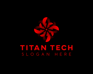 Tech Turbine Propeller logo design