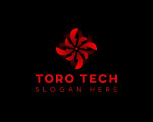 Tech Turbine Propeller logo design