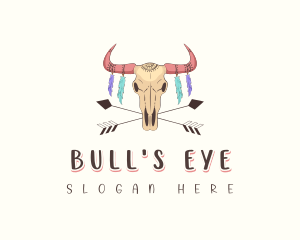 Bohemian Bull Horn logo design