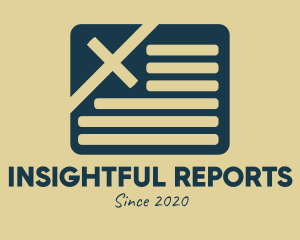 Report - Professional Report Document logo design