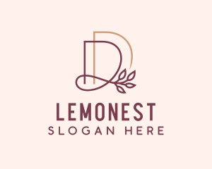 Instagram Influencer - Autumn Leaf Letter D logo design