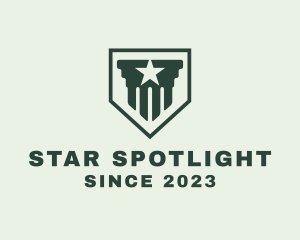 Star Army Column logo design