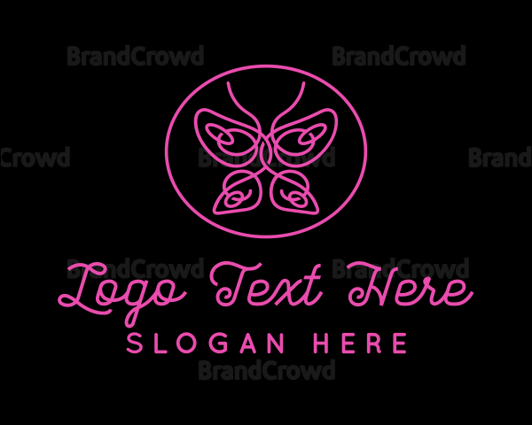Pink Butterfly Salon Logo