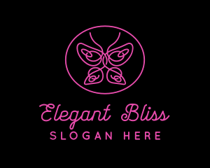 Pink Butterfly Salon Logo