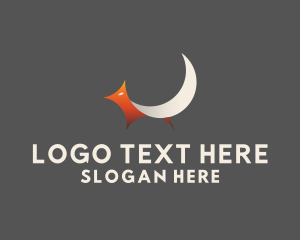 Lunar - Moon Fox Wildlife logo design