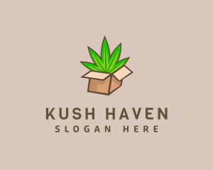 Kush - Weed Hemp Package logo design