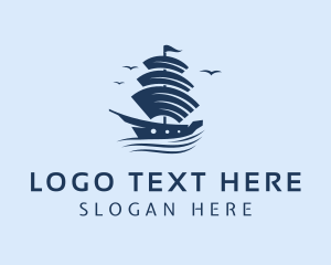 Sailboat - Sea Ship Sailing logo design