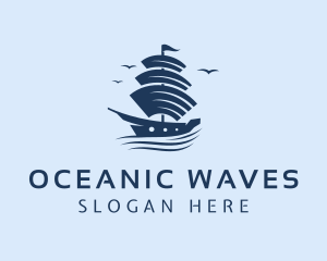 Ship - Sea Ship Sailing logo design