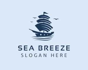 Sail - Sea Ship Sailing logo design