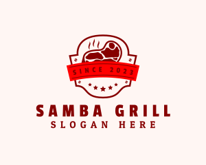 Steak Grill Butcher logo design