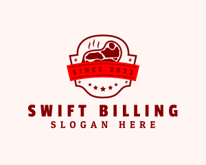 Steak Grill Butcher logo design