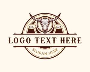 Luxury - Vintage Buffalo Skull logo design