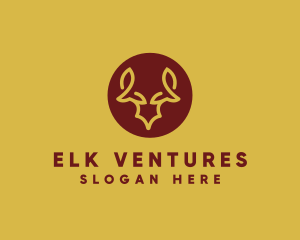 Bull Elk Animal logo design