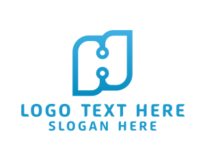 Web - Technology Letter H logo design