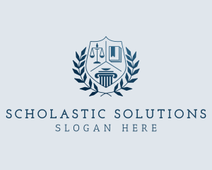 Scholastic - Educational Law Academy logo design