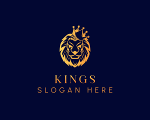 Majestic Lion King logo design