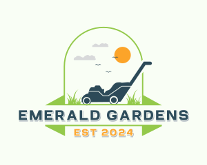 Gardening Lawn Mower logo design