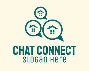 Chatting - Real Estate House Chat logo design