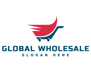 Wholesale - Fire Speed Shopping Cart logo design