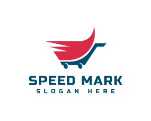 Fire Speed Shopping Cart logo design