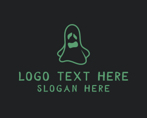 Illustration - Spooky Halloween Ghost logo design
