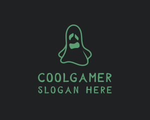 Spooky Halloween Ghost Logo