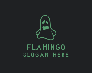 Spooky Halloween Ghost Logo