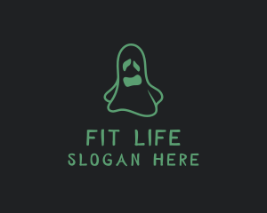 Spooky Halloween Ghost Logo