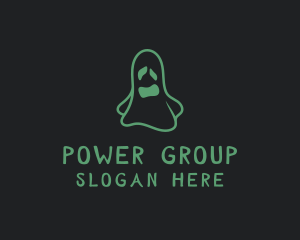 Spooky Halloween Ghost Logo