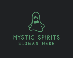 Spooky Halloween Ghost logo design