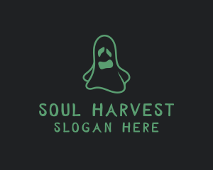 Spooky Halloween Ghost logo design