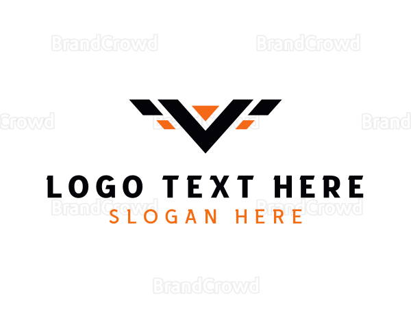 Automotive Wings Letter V Logo