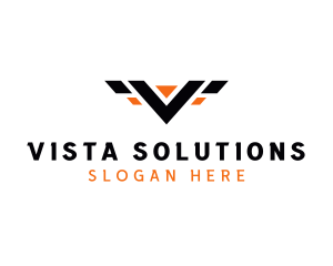 Automotive Wings Letter V logo design