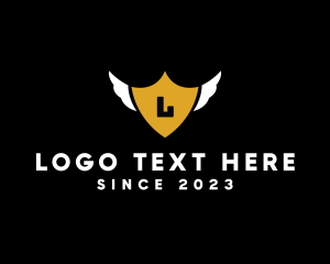 Winged Shield Security logo design