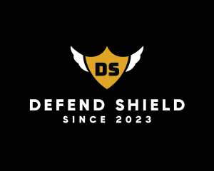 Defend - Winged Shield Security logo design