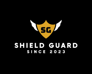 Defend - Winged Shield Security logo design