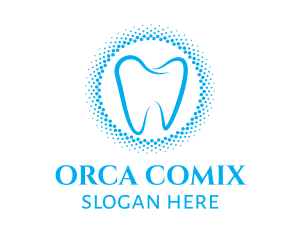 Tooth - Blue Molar Circle logo design