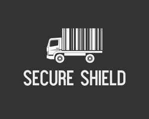 Online Shopping - Barcode Truck Logistics logo design