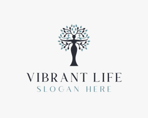 Organic Woman Tree logo design