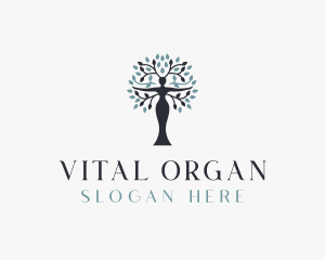 Organic Woman Tree logo design