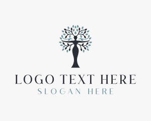 Tree - Organic Woman Tree logo design