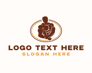 Bodybuilding - Strong Human Fitness logo design