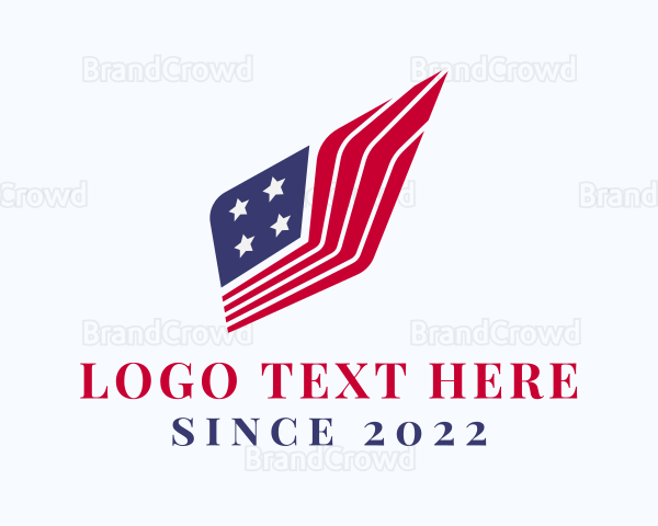 American Flag Stripes Logo