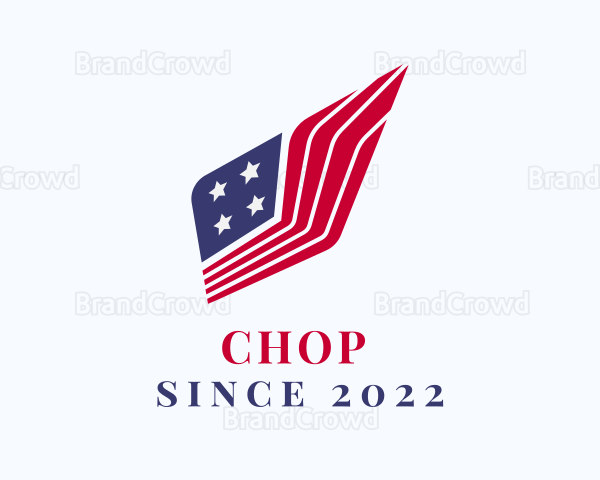 American Flag Stripes Logo