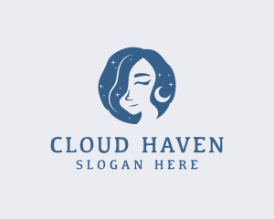 Heaven - Moonlight Woman Beauty logo design