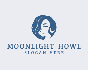 Moonlight Woman Beauty logo design