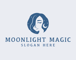 Moonlight Woman Beauty logo design