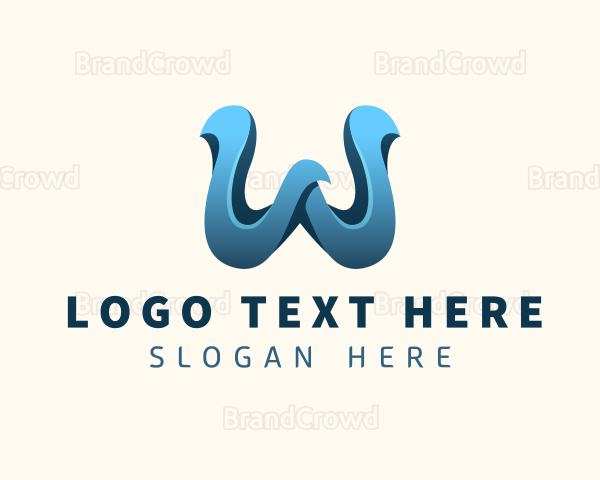 Creative Wave Letter W Logo