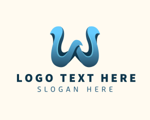 Brand - Creative Wave Letter W logo design